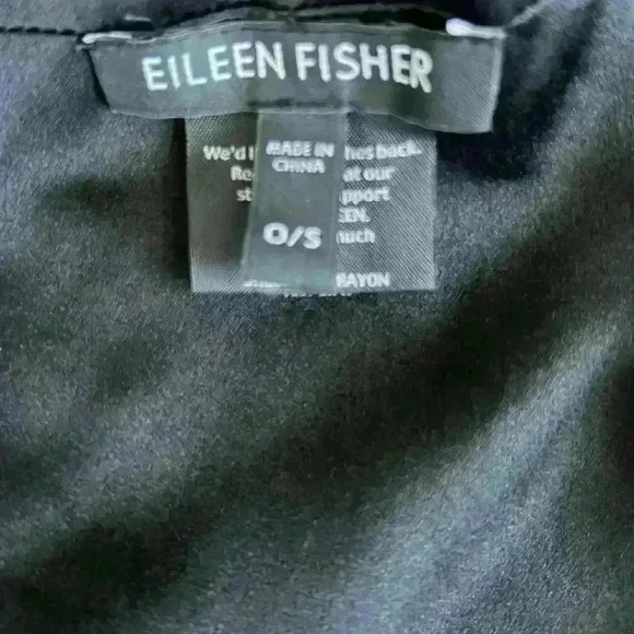 Eileen Fisher black velvet and silk infinity scarf - Picture 3 of 10